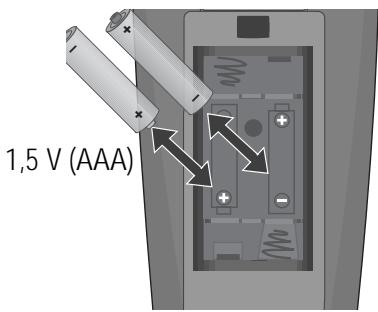 DAEWOO ST441S - Fitting the remote control's batteries - 1