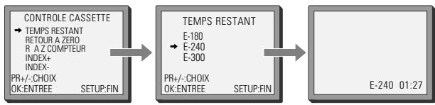 DAEWOO T78HYDX - Durée restante et durée de la cassette - 1