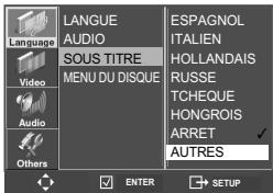 DAEWOO T78HYDX - Choix de la langue des sous-titres. - 2