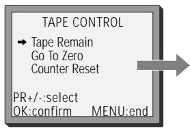 DAEWOO VCR4350 - Remaining time and cassette length - 1