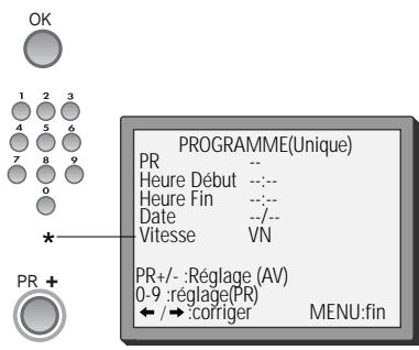 DAEWOO VQ231S - Programmation d'enregistrement normale - 2