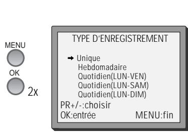 DAEWOO VQ231S - Programmation d'enregistrement normale - 1