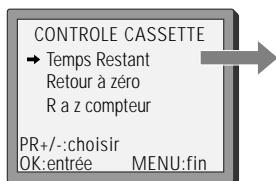DAEWOO VQ231S - Temps de bande restante et durée d'enregistrement des cassettes - 1