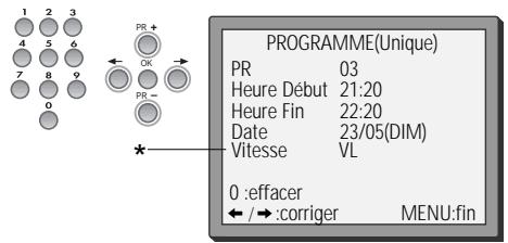 DAEWOO VQ231S - Liste des programmations - modifier ou effacer des programmations - 5