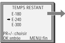 DAEWOO VQ231S - Temps de bande restante et durée d'enregistrement des cassettes - 2