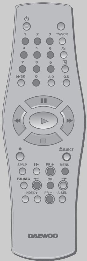 DAEWOO VQ231S - Branchement au téléviseur avec un câble d'antenne (sans cordon péritel) - 10