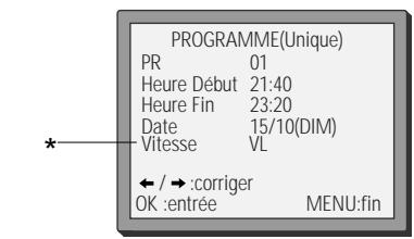 DAEWOO VQ250S - Programmation d'enregistrement normale - 3