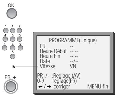 DAEWOO VQ250S - Programmation d'enregistrement normale - 2
