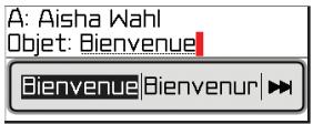 BLACKBERRY 7100V - Comment insérer des caractères ? - 1