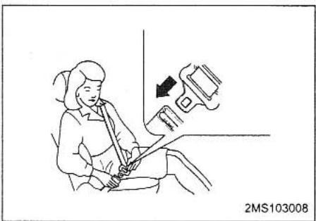 KIA MAGENTIS - TO FASTEN THE FRONT LAP/SHOULDER BELT: - 2