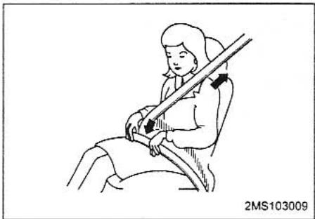 KIA MAGENTIS - TO FASTEN THE FRONT LAP/SHOULDER BELT: - 3