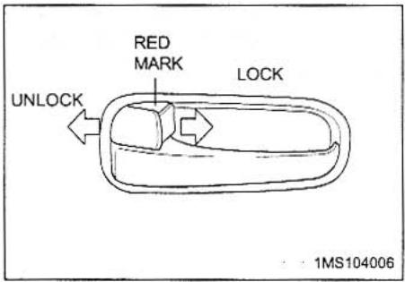 KIA MAGENTIS - OPERATING DOOR LOCKS FROM INSIDE THE VEHICLE - 1