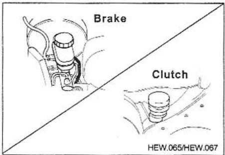 KIA MAGENTIS - BRAKES AND CLUTCH CHECKING BRAKE/CLUTCH FLUID LEVEL - 1