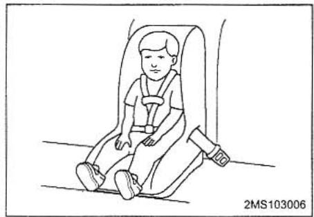 KIA MAGENTIS - INSTALLING A CHILD RESTRAINT IN THE REAR CENTER SEAT - 1