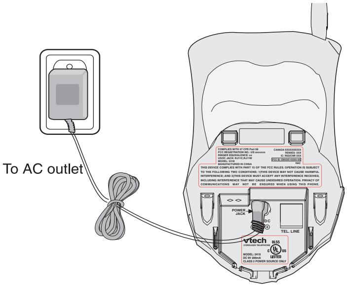 VTECH VT 2418 - Connecting power to Base Unit - 1