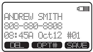 VTECH VT 2656 - Calls Log (Caller ID) - 2