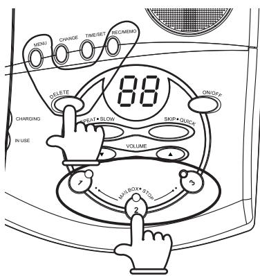 VTECH VT 2656 - To delete your announcement: - 1