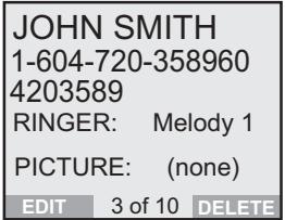 VTECH VT 5801 - Deleting Phonebook Entries - 5