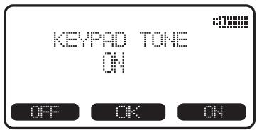 VTECH VT 5881 - - KEYPADTONE (preset to ON) - 1