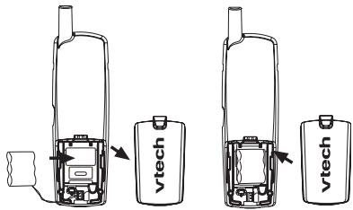 VTECH IA5882 - Replacing the handset battery - 1