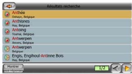 MIO C520T - Sélectionner la ville, l'état et le pays où effectuer une recherche - 3