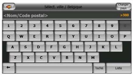 MIO C520T - Sélectionner la ville, l'état et le pays où effectuer une recherche - 1