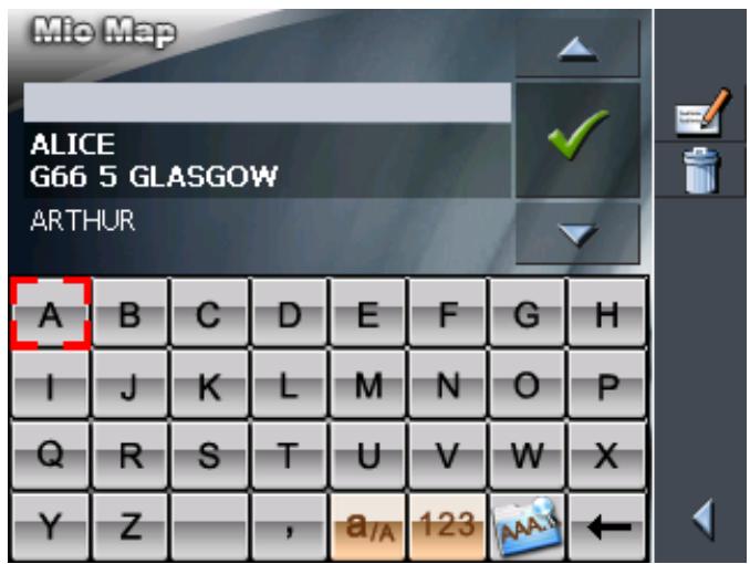 MIO MAP 2.0 - Renaming a destination - 1