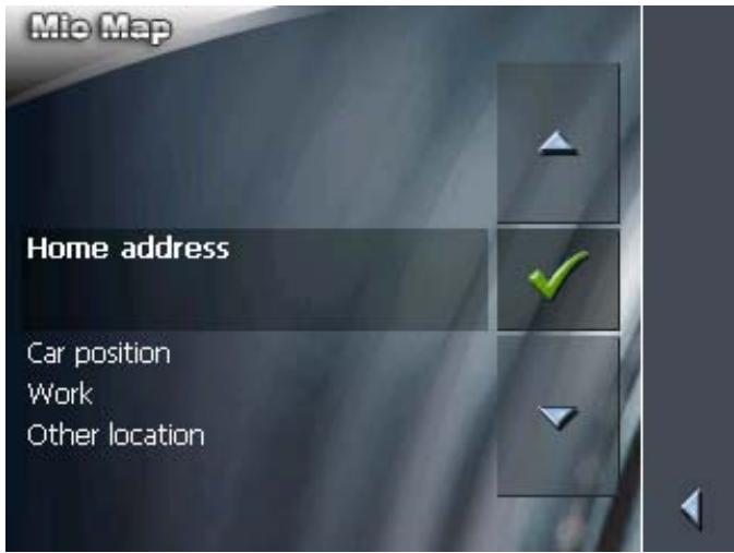 MIO MAP 2.0 - Setting the current position as home address - 3