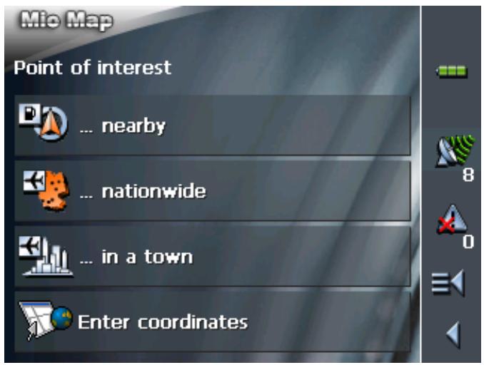 MIO MAP 2.0 - In the MAIN MENU, tap Navigation. - 3