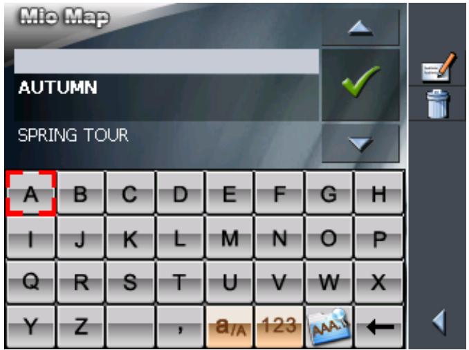 MIO MAP 2.0 - Rename itinerary - 2