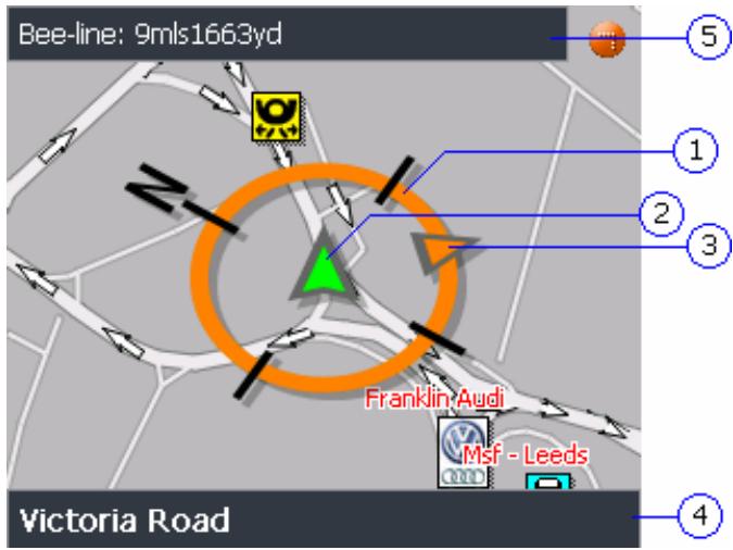 MIO MAP 2.0 - Navigation in linear distance mode - 1
