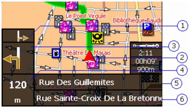 MIO 268 - Représentation de la carte pendant la navigation - 1