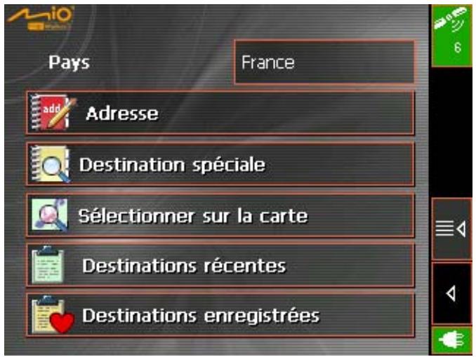MIO 268 - Sélectionner une destination spéciale - 1