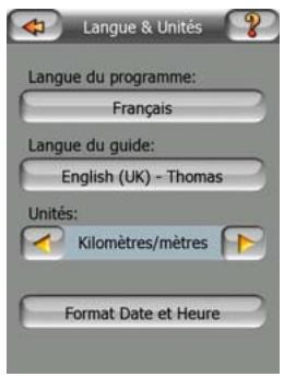 MIO A501 - Langue et Unités - 1