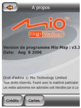 MIO A501 - L'écran À propos de - 1