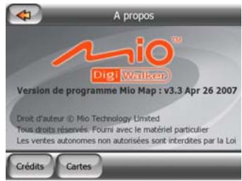 MIO A501 - L'écran À propos de - 2