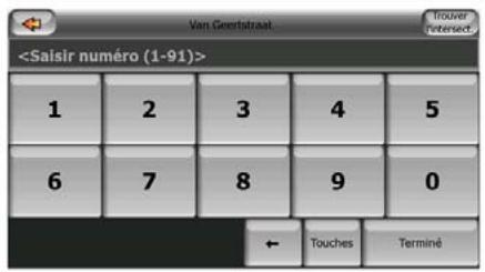 MIO C320 - Sélection d'un numéro ou du milieu de la rue. - 1
