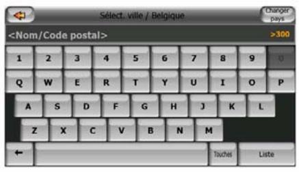 MIO C320 - Sélectionner la ville, l'état et le pays où effectuer une recherche - 1