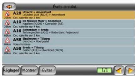 MIO C320 - Liste des messages TMC - 1