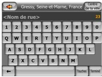 MIO C710 - Sélectionner une rue ou le centre de la localité - 1