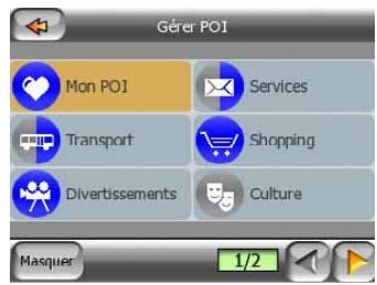 MIO C710 - Gérer la visibilité des POI intégrés. - 1