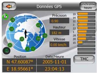 MIO C710 - Écran des données GPS - 1