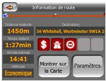 MIO C710 - Écran Informations sur l'itinétaire - 1