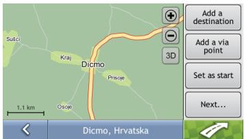 MIO MAP - Option 2 - Via the Favourite Destinations screen - 4