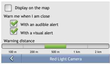 MIO MAP - Tap a custom POI category. - 1