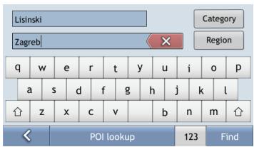 MIO MAP - Search for a POI - 1
