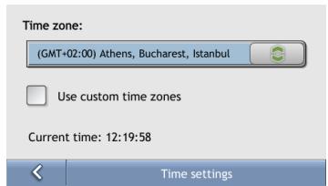 MIO MAP - Time settings - 6