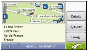 MIO MOOV 300 - Utilisation de l'écran recherche de la destination - 3
