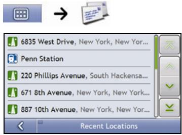 MIO MOOV 500 - How do I navigate to a recent location? - 1