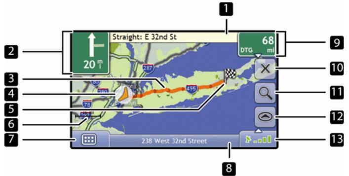 MIO MOOV 500 - Route Overview screen - 1